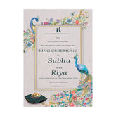 Plantable 'Peacock feather' Wedding/ Sangeet Invitation Card Wildlense